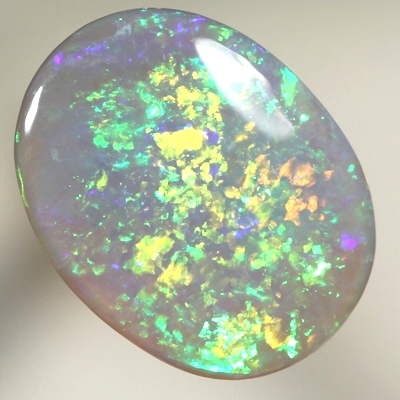 SOLID SEMI BLACK OPAL Bright sparkling orange and green